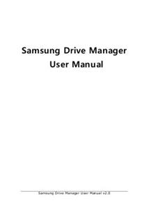 Samsung Drive Manager manual. Camera Instructions.